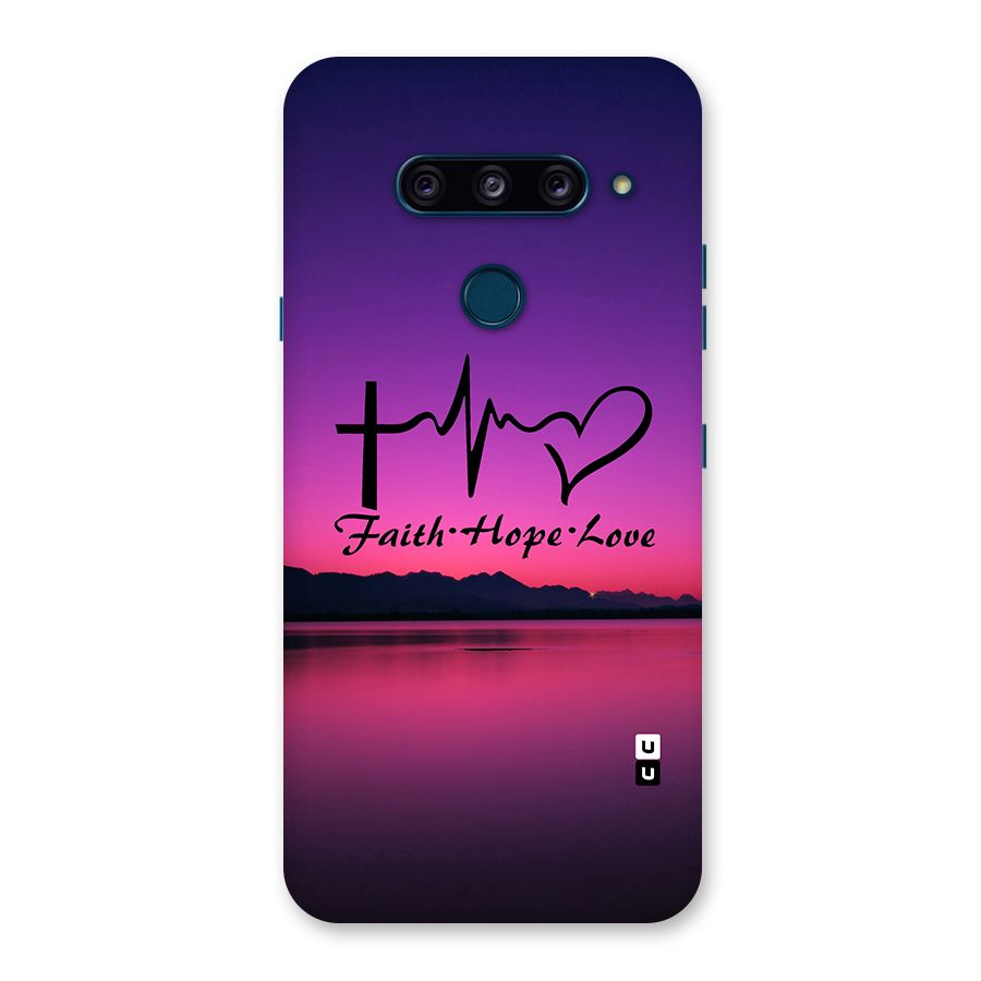 Faith Hope Love Evening Sky Back Case for LG  V40 ThinQ