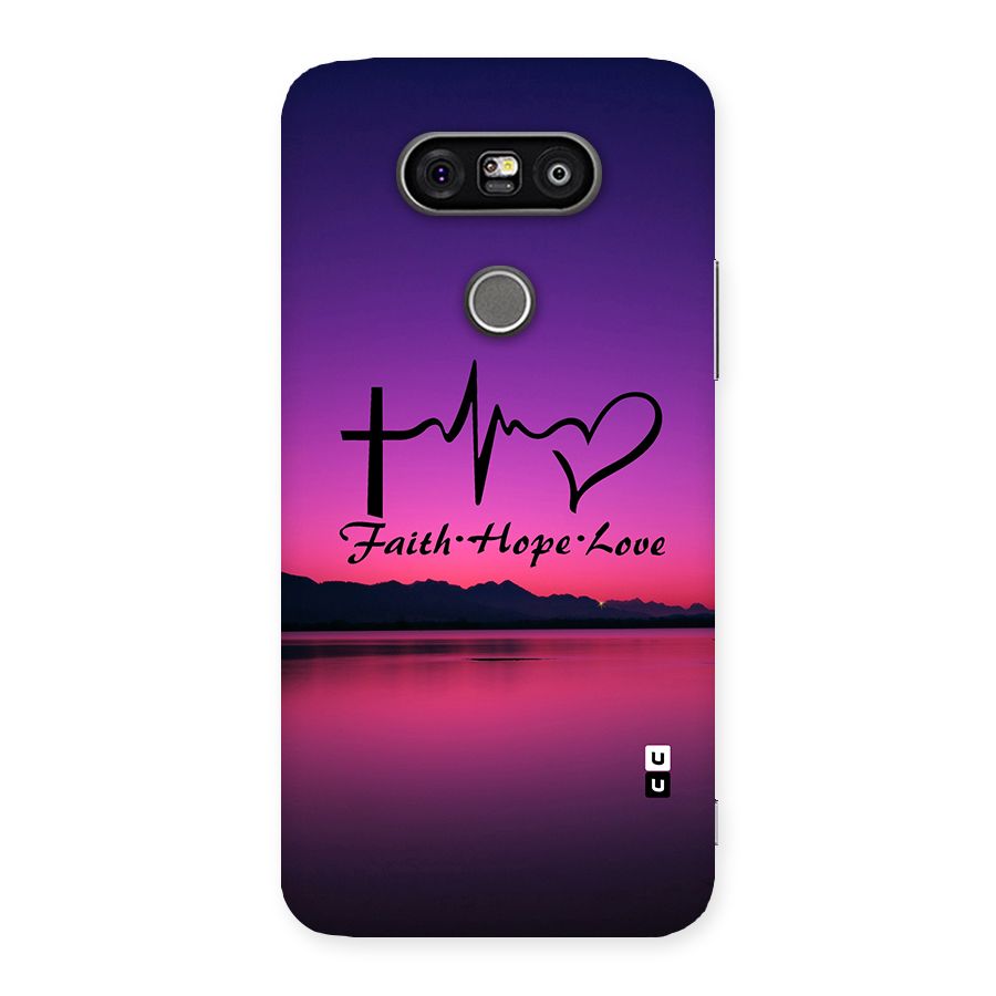 Faith Hope Love Evening Sky Back Case for LG G5