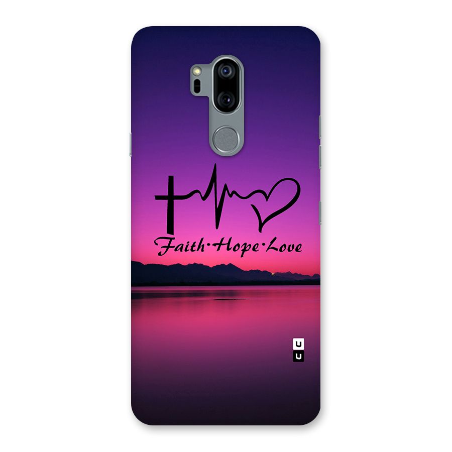 Faith Hope Love Evening Sky Back Case for LG G7