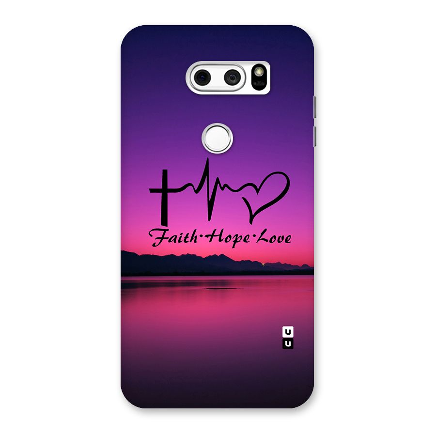 Faith Hope Love Evening Sky Back Case for LG V30