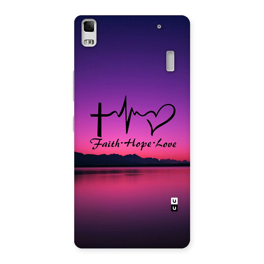 Faith Hope Love Evening Sky Back Case for Lenovo K3 Note