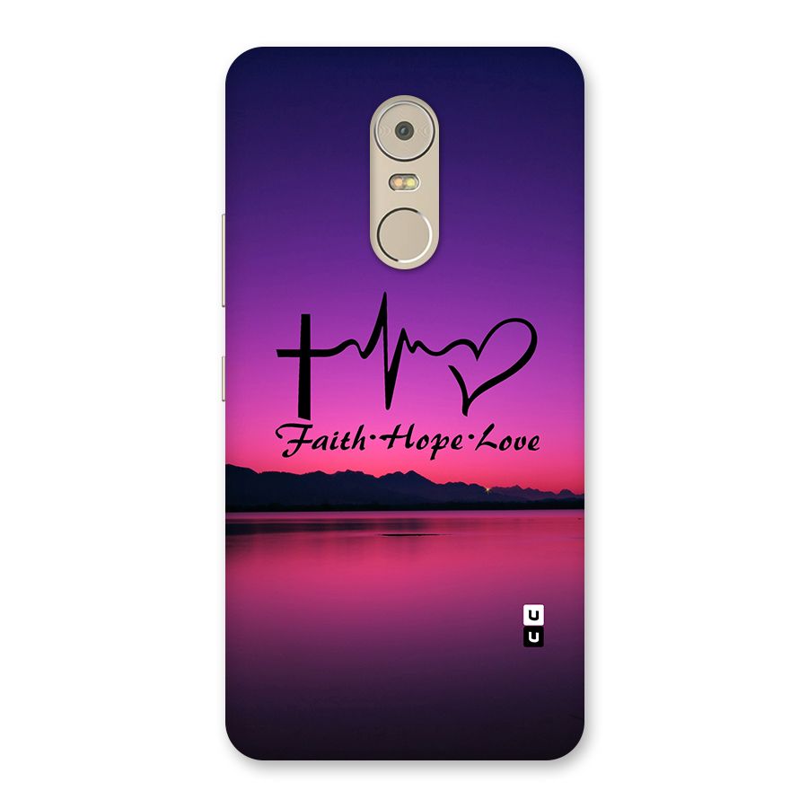 Faith Hope Love Evening Sky Back Case for Lenovo K6 Note