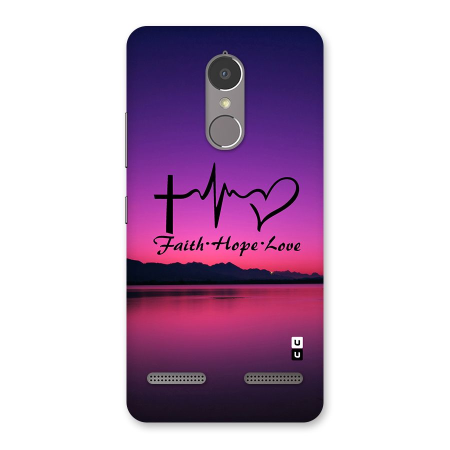 Faith Hope Love Evening Sky Back Case for Lenovo K6 Power