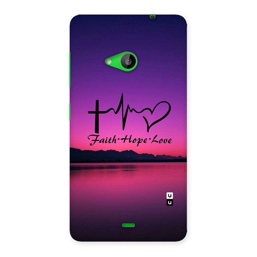 Faith Hope Love Evening Sky Back Case for Lumia 535