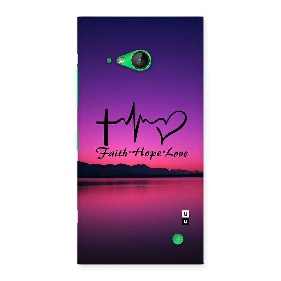 Faith Hope Love Evening Sky Back Case for Lumia 730