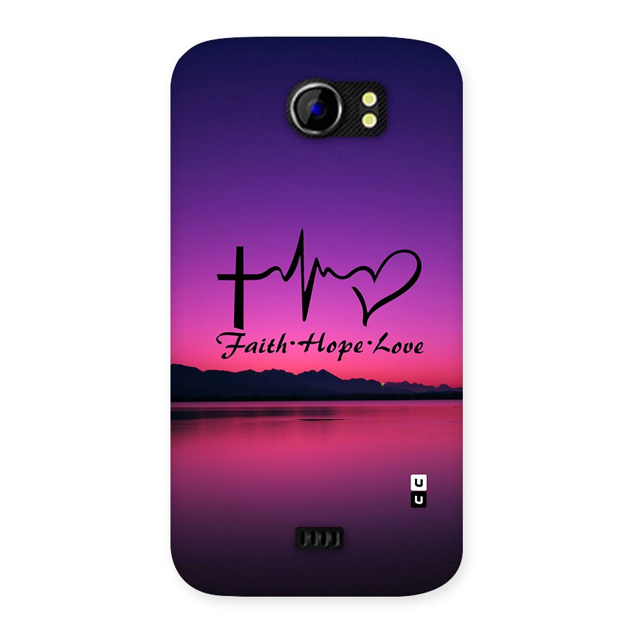 Faith Hope Love Evening Sky Back Case for Micromax Canvas 2 A110
