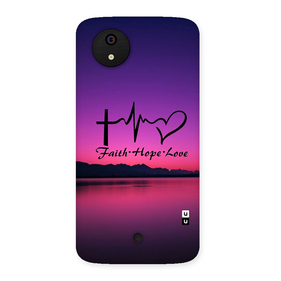 Faith Hope Love Evening Sky Back Case for Micromax Canvas A1