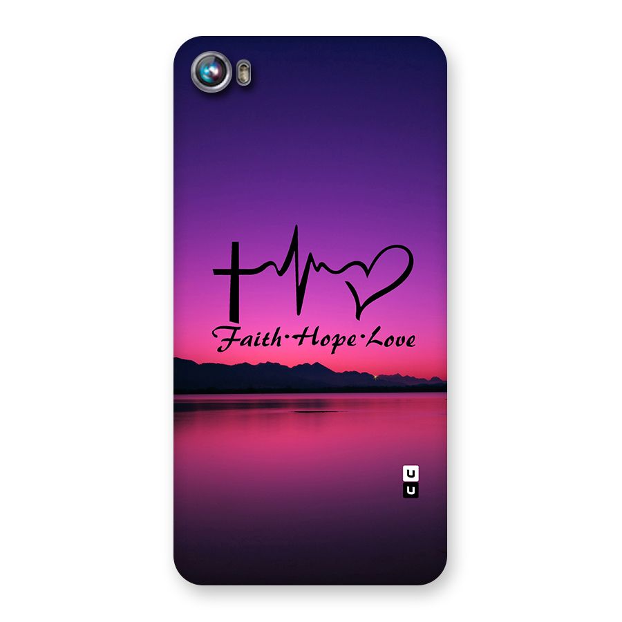 Faith Hope Love Evening Sky Back Case for Micromax Canvas Fire 4 A107