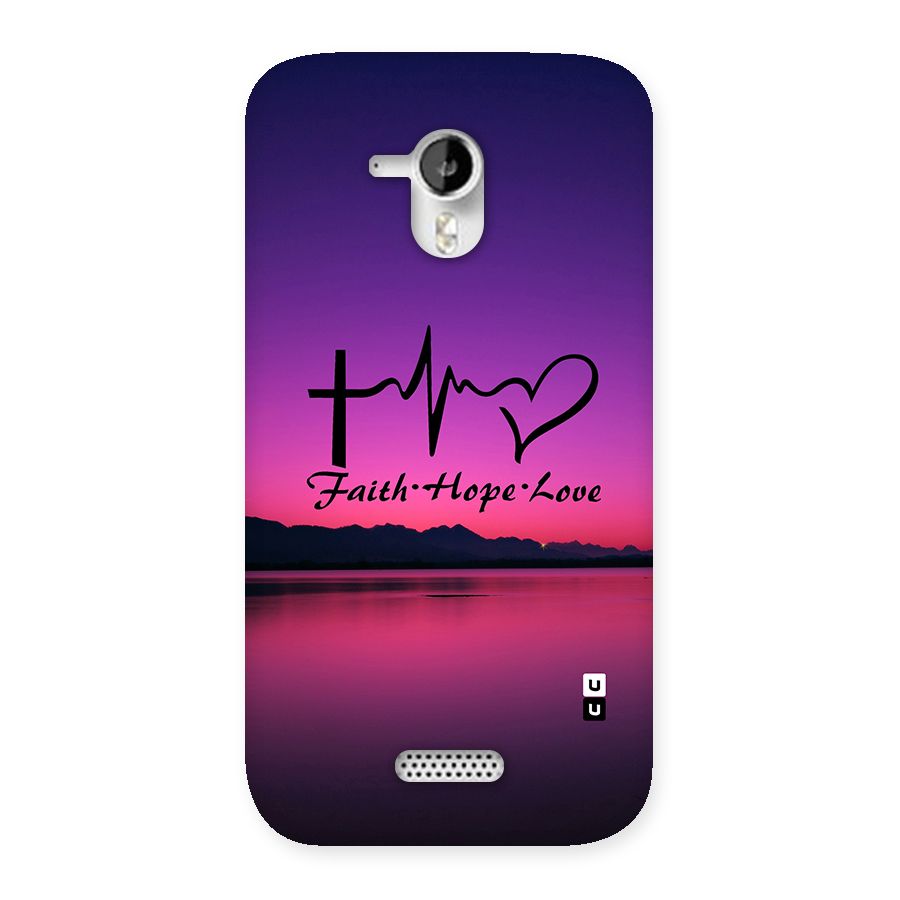 Faith Hope Love Evening Sky Back Case for Micromax Canvas HD A116