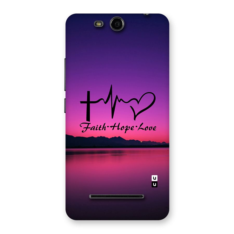 Faith Hope Love Evening Sky Back Case for Micromax Canvas Juice 3 Q392