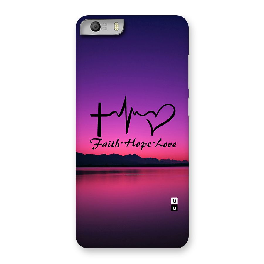 Faith Hope Love Evening Sky Back Case for Micromax Canvas Knight 2