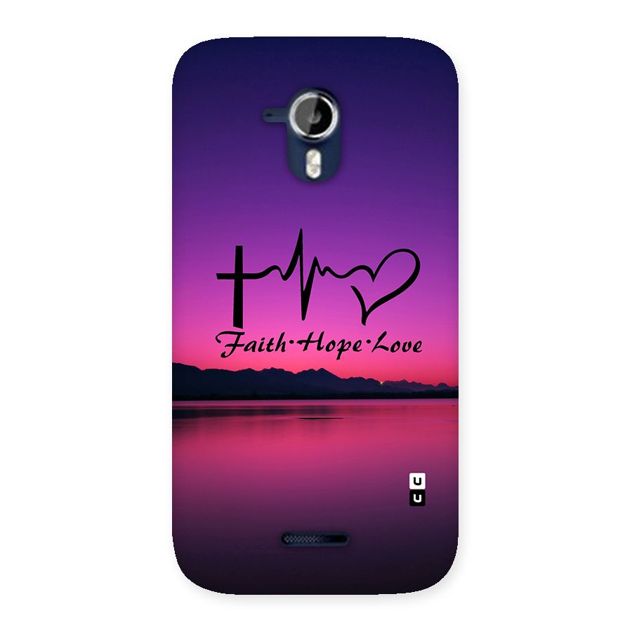 Faith Hope Love Evening Sky Back Case for Micromax Canvas Magnus A117