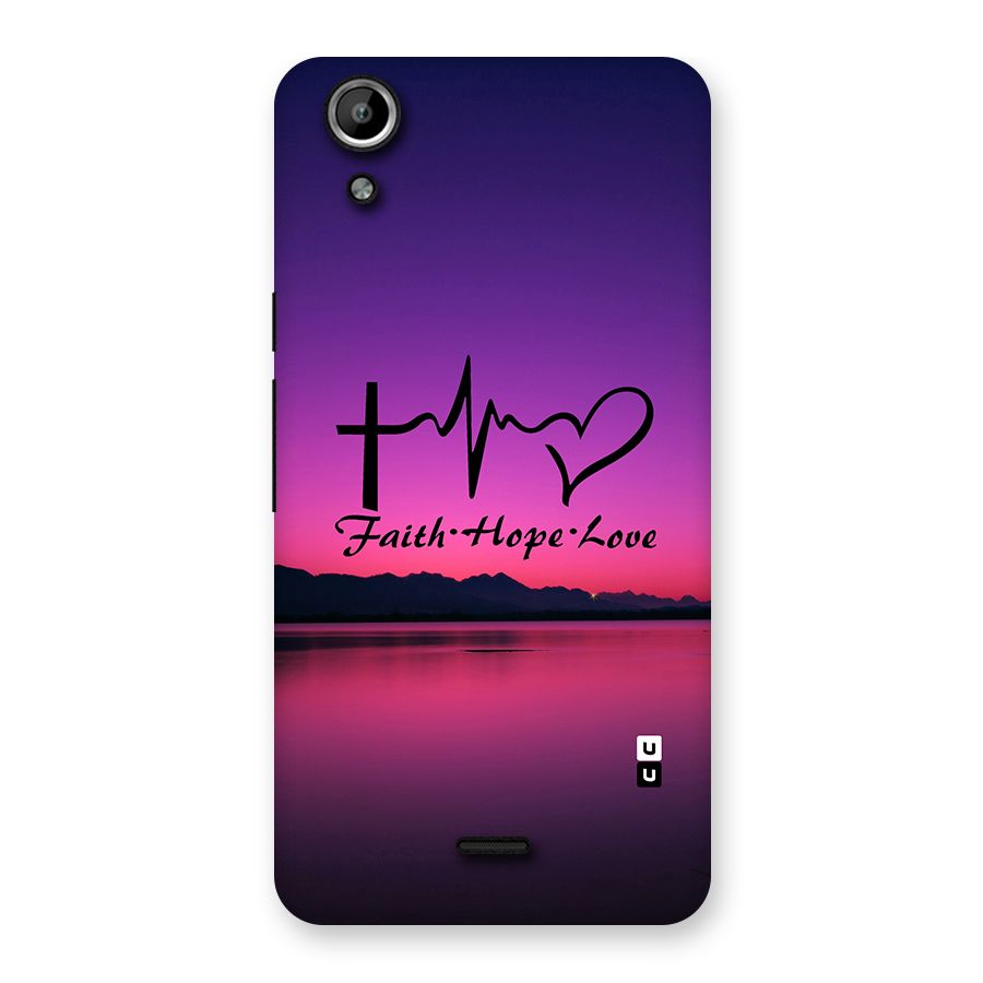 Faith Hope Love Evening Sky Back Case for Micromax Canvas Selfie Lens Q345