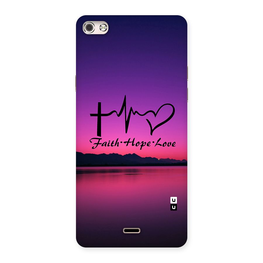 Faith Hope Love Evening Sky Back Case for Micromax Canvas Silver 5