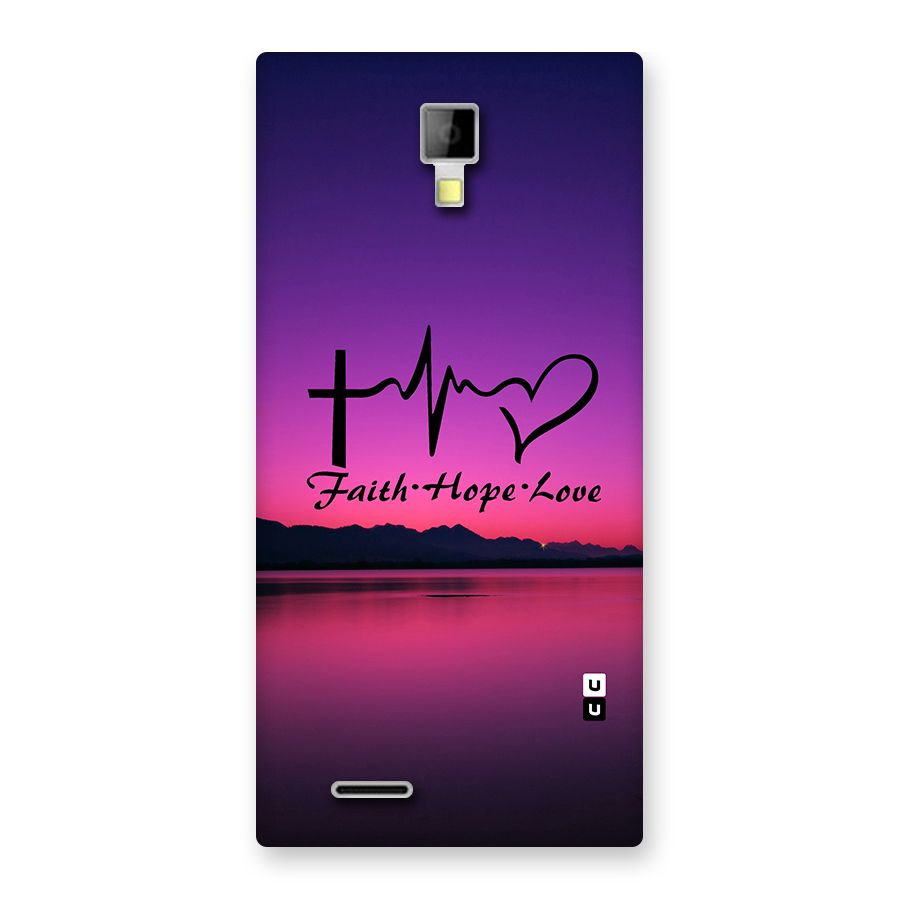 Faith Hope Love Evening Sky Back Case for Micromax Canvas Xpress A99