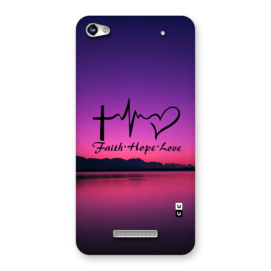 Faith Hope Love Evening Sky Back Case for Micromax Hue 2