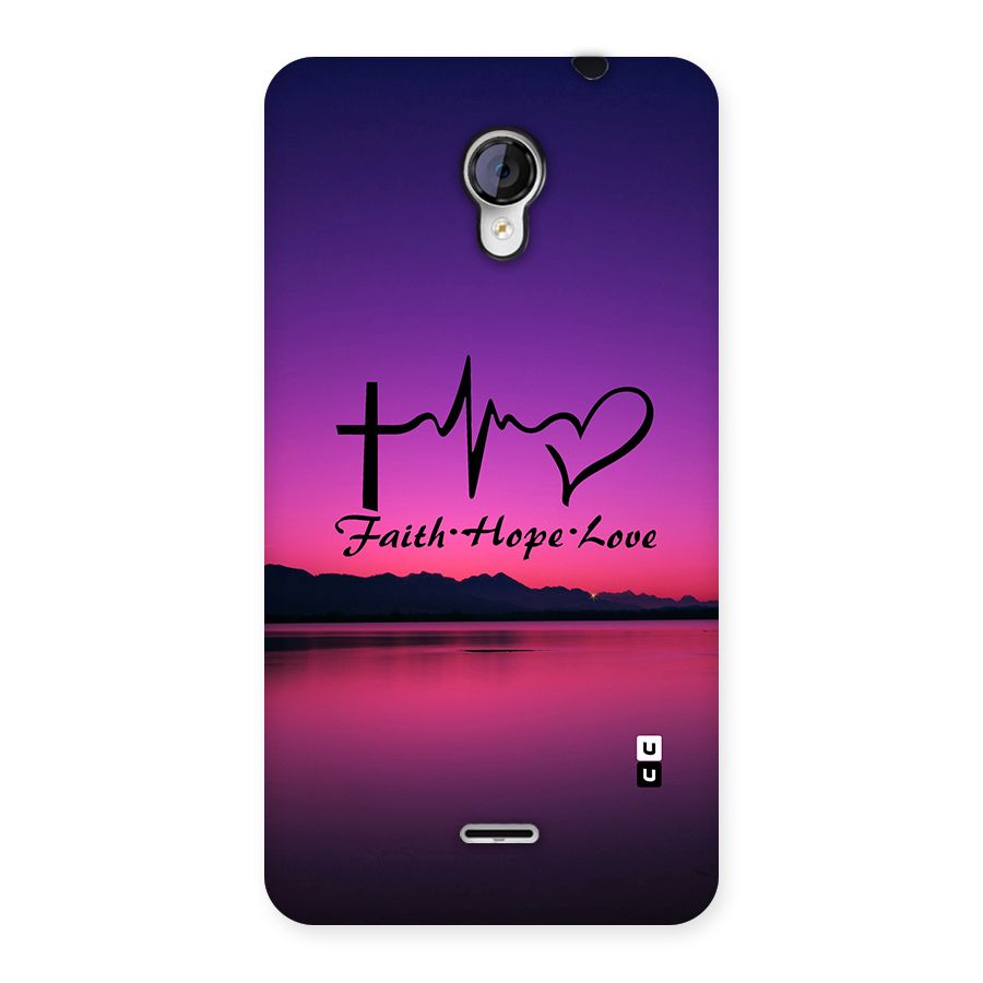 Faith Hope Love Evening Sky Back Case for Micromax Unite 2 A106