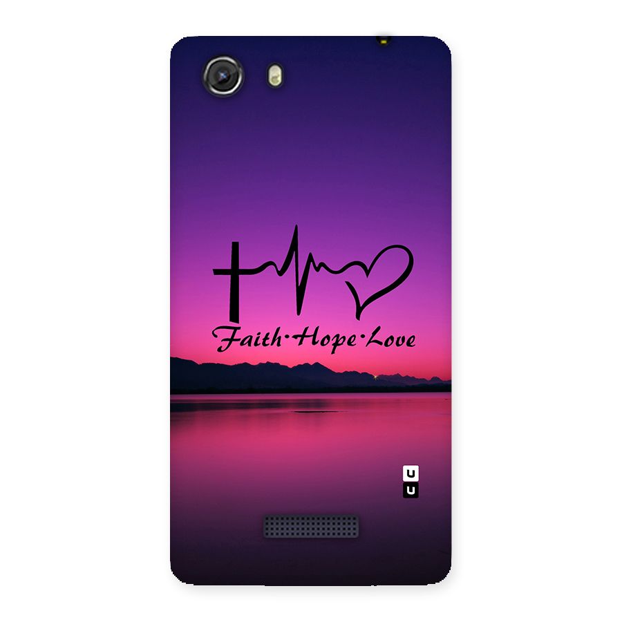Faith Hope Love Evening Sky Back Case for Micromax Unite 3