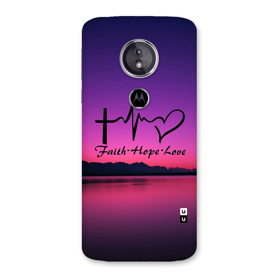 Faith Hope Love Evening Sky Back Case for Moto E5