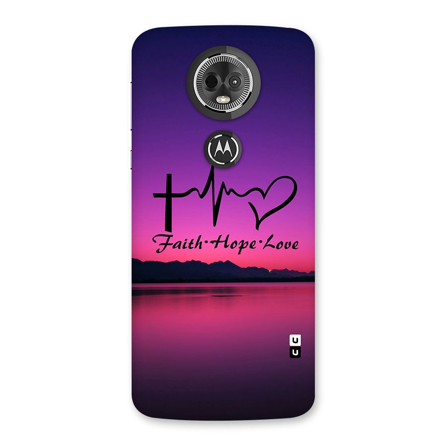 Faith Hope Love Evening Sky Back Case for Moto E5 Plus