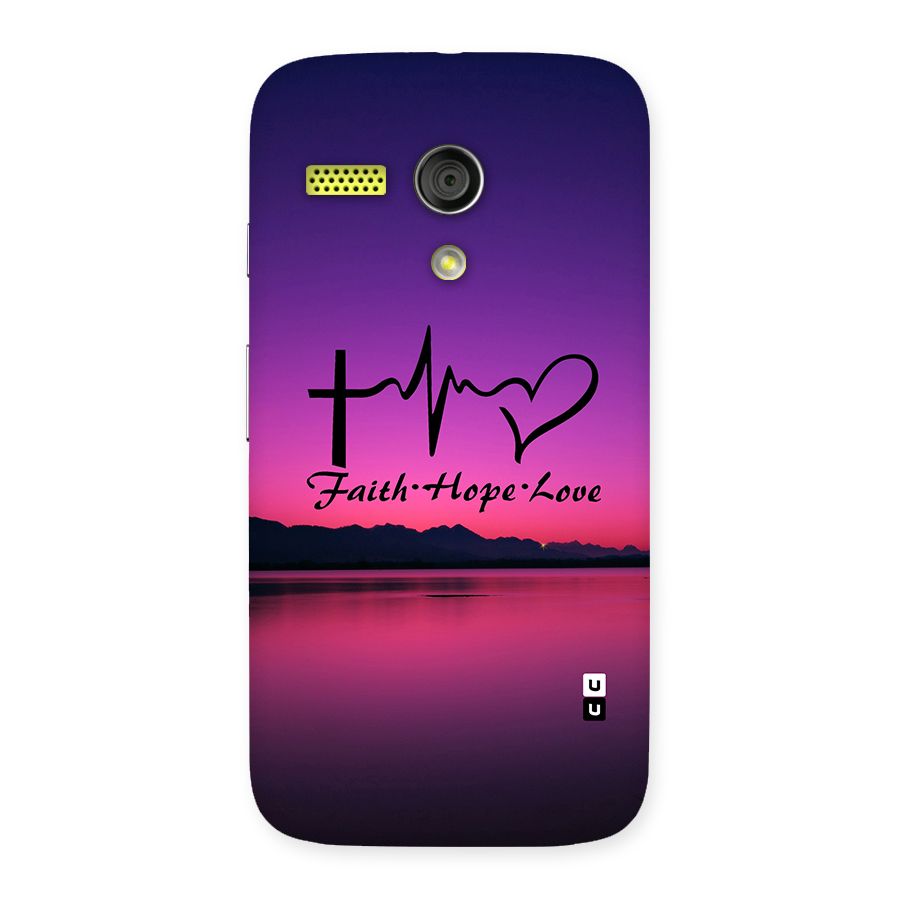Faith Hope Love Evening Sky Back Case for Moto G