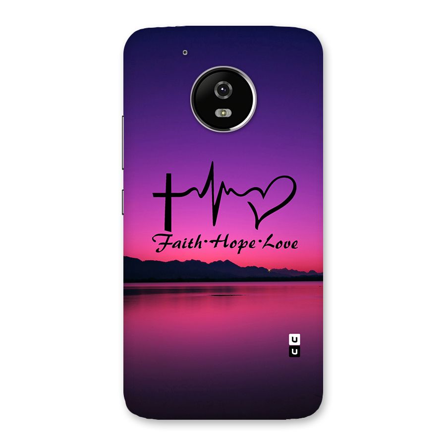 Faith Hope Love Evening Sky Back Case for Moto G5