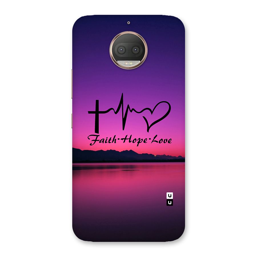 Faith Hope Love Evening Sky Back Case for Moto G5s Plus