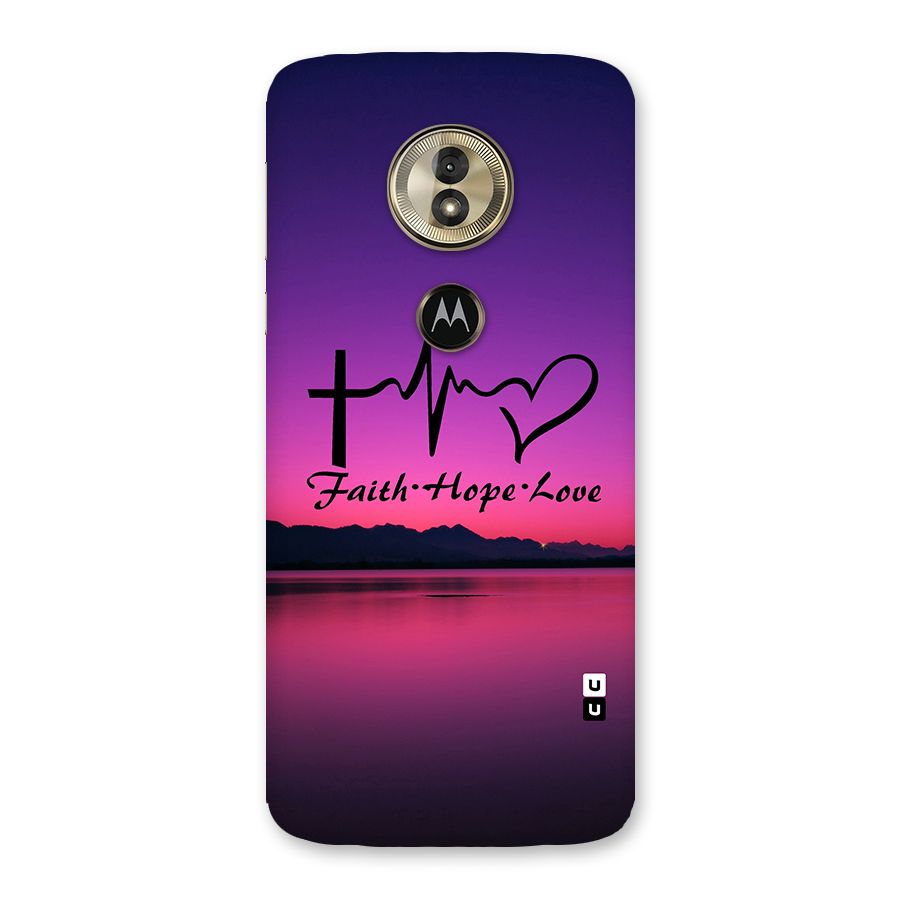 Faith Hope Love Evening Sky Back Case for Moto G6 Play