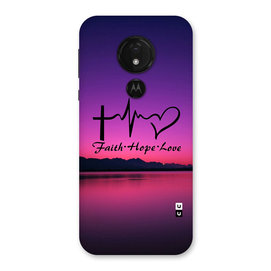 Faith Hope Love Evening Sky Back Case for Moto G7 Power