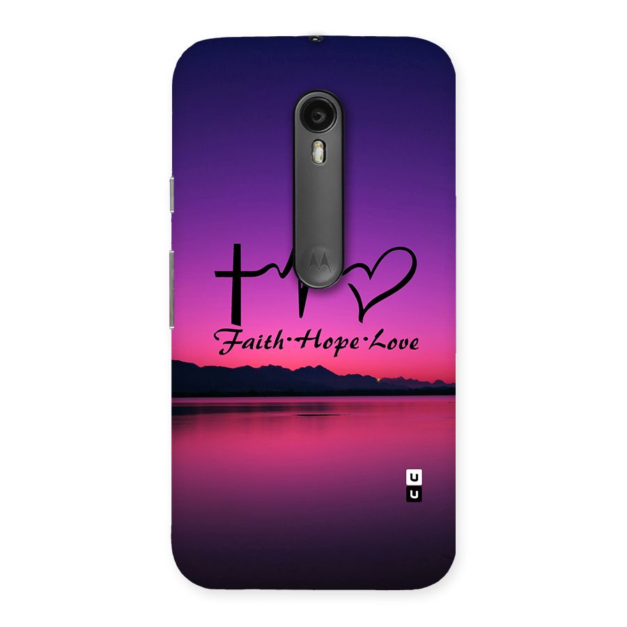 Faith Hope Love Evening Sky Back Case for Moto G Turbo