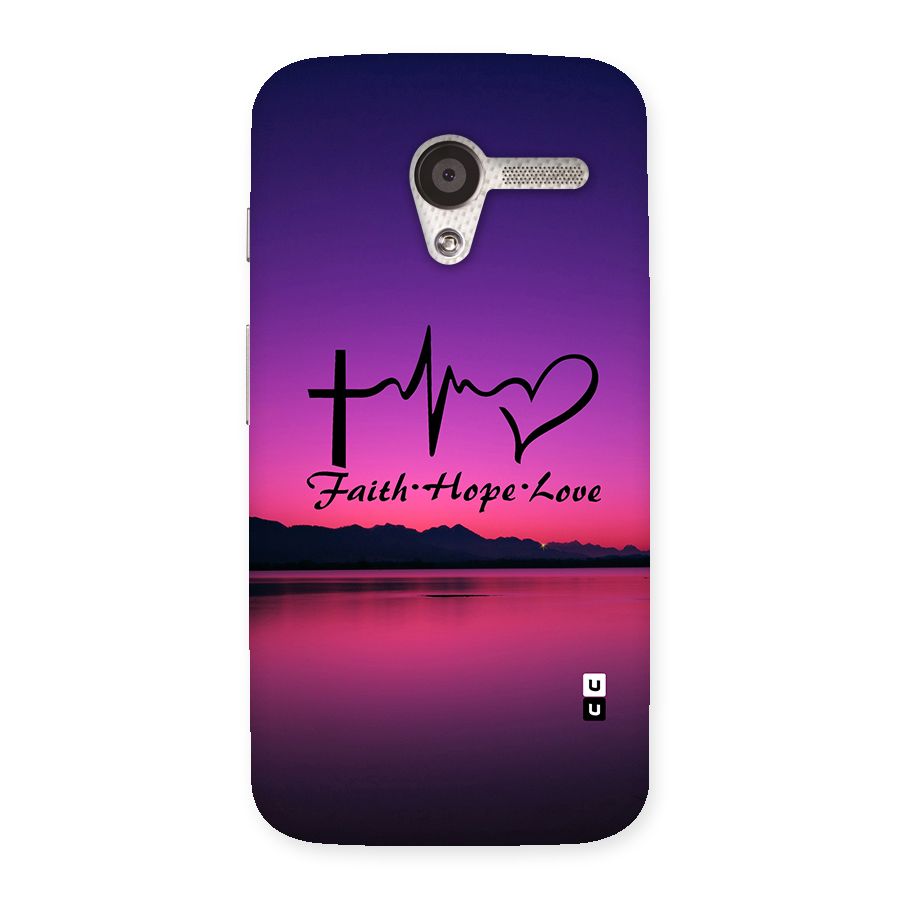 Faith Hope Love Evening Sky Back Case for Moto X