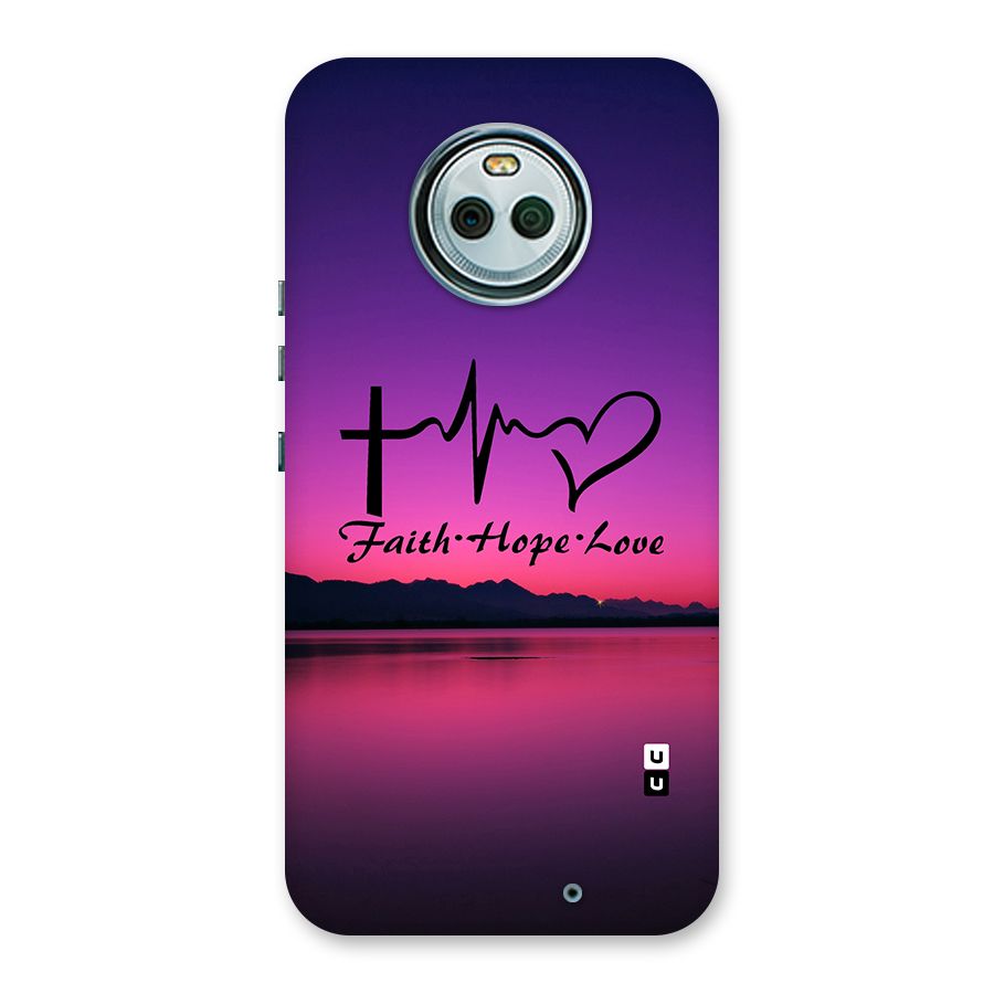 Faith Hope Love Evening Sky Back Case for Moto X4