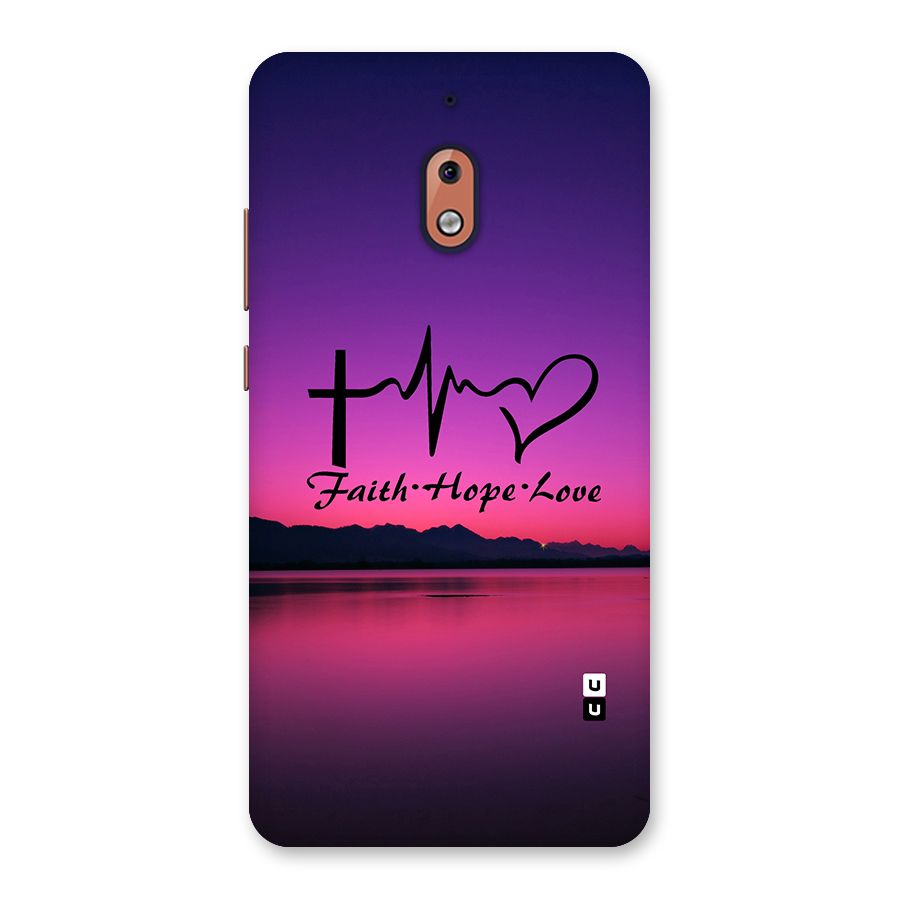 Faith Hope Love Evening Sky Back Case for Nokia 2.1