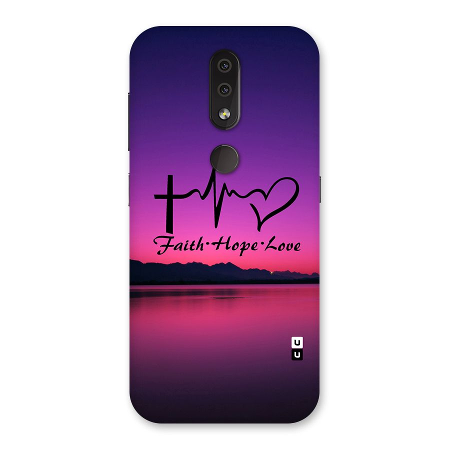 Faith Hope Love Evening Sky Back Case for Nokia 4.2