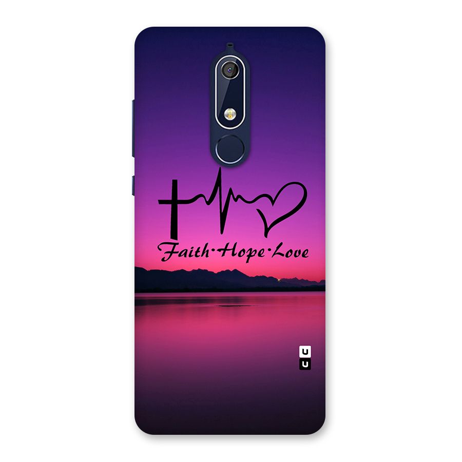 Faith Hope Love Evening Sky Back Case for Nokia 5.1