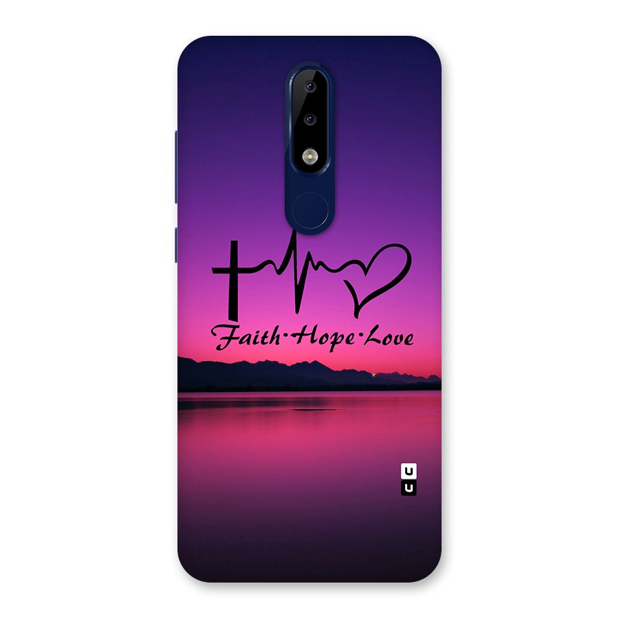 Faith Hope Love Evening Sky Back Case for Nokia 5.1 Plus