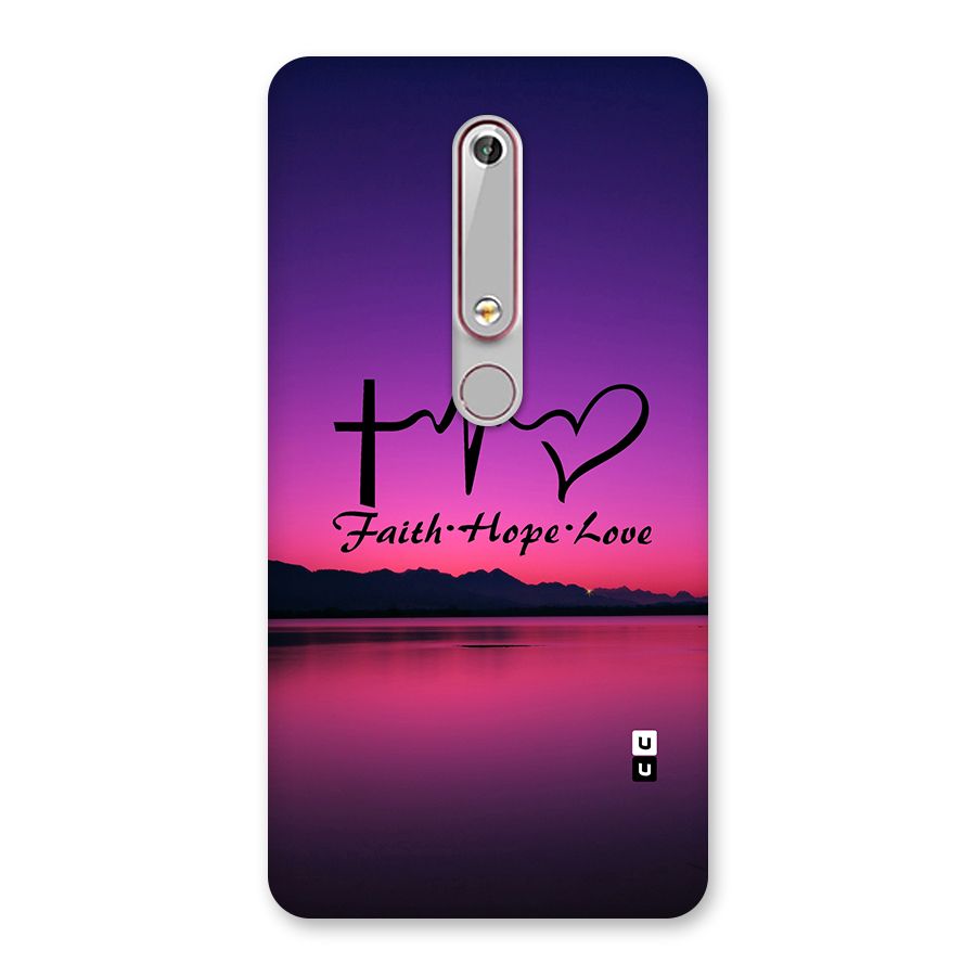 Faith Hope Love Evening Sky Back Case for Nokia 6.1