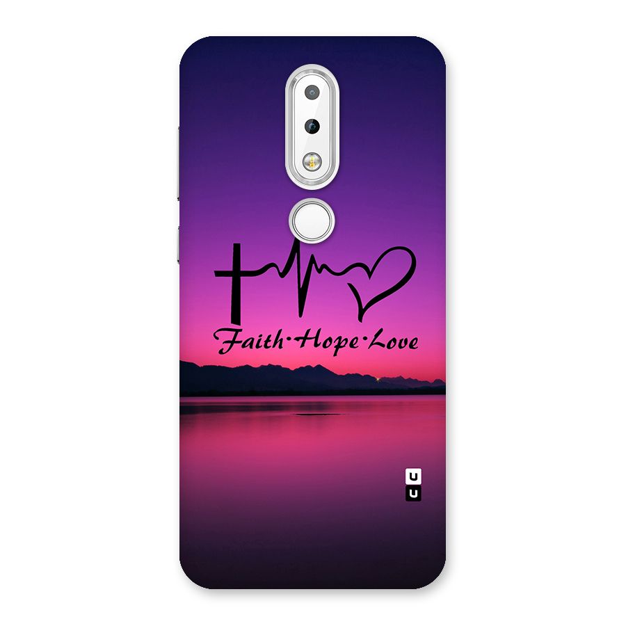 Faith Hope Love Evening Sky Back Case for Nokia 6.1 Plus