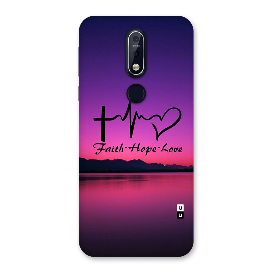 Faith Hope Love Evening Sky Back Case for Nokia 7.1