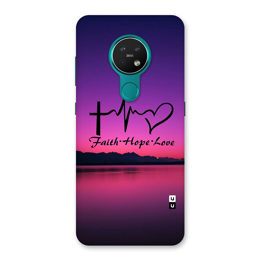 Faith Hope Love Evening Sky Back Case for Nokia 7.2