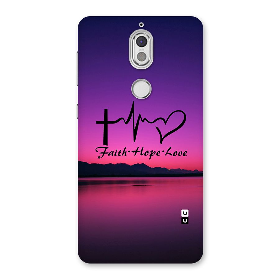 Faith Hope Love Evening Sky Back Case for Nokia 7