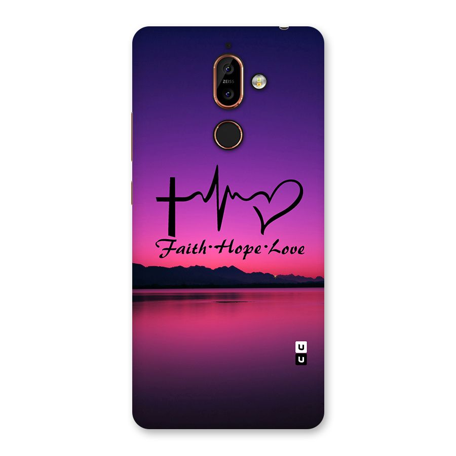 Faith Hope Love Evening Sky Back Case for Nokia 7 Plus