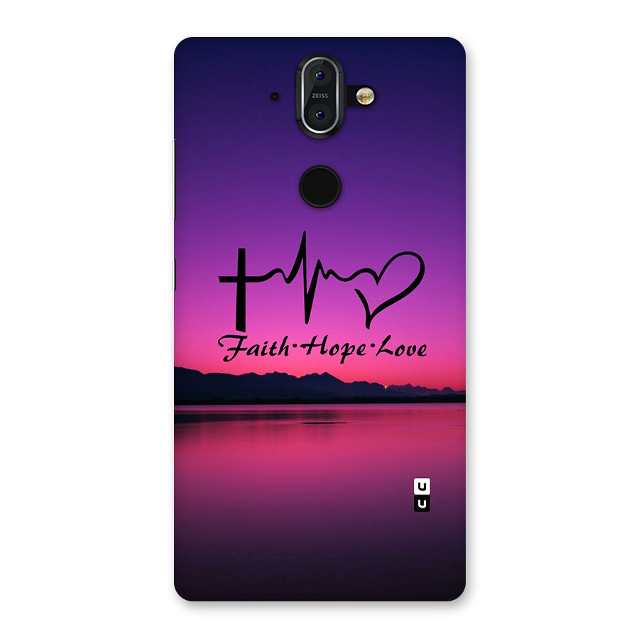Faith Hope Love Evening Sky Back Case for Nokia 8 Sirocco