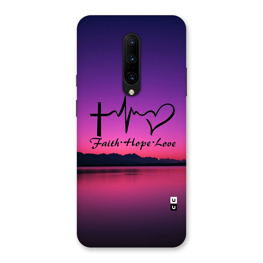Faith Hope Love Evening Sky Back Case for OnePlus 7 Pro