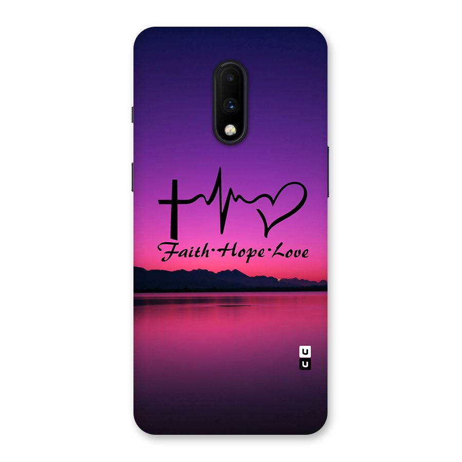 Faith Hope Love Evening Sky Back Case for OnePlus 7