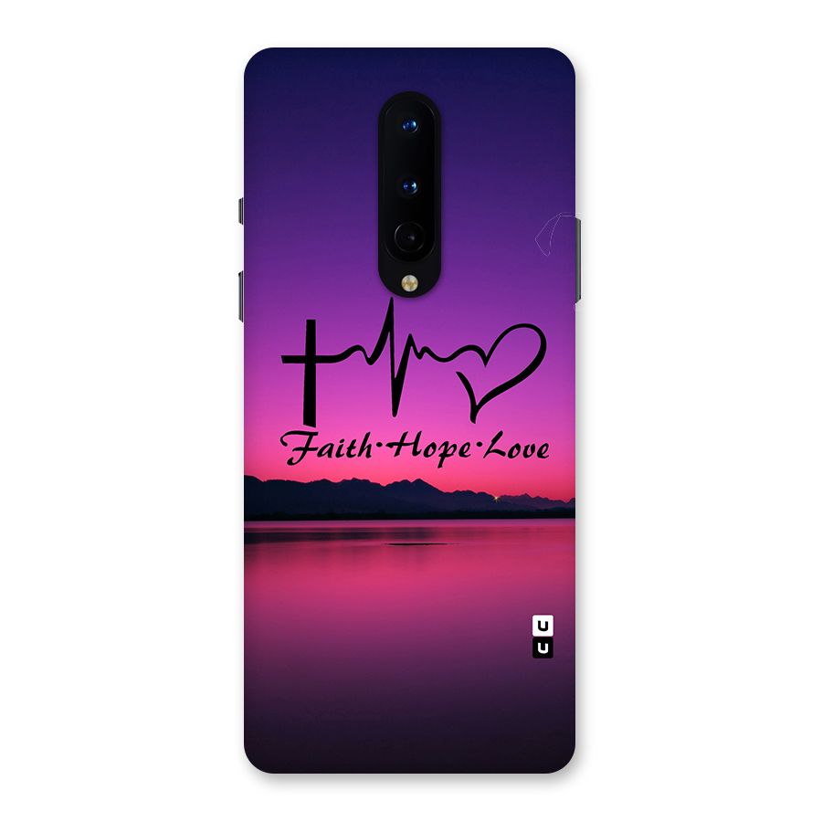 Faith Hope Love Evening Sky Back Case for OnePlus 8