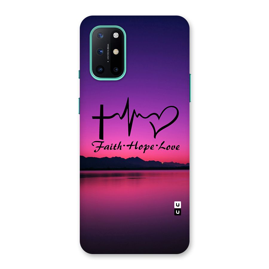 Faith Hope Love Evening Sky Back Case for OnePlus 8T