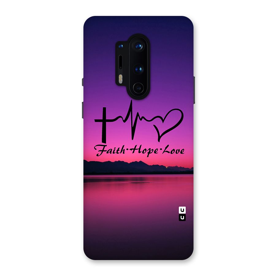 Faith Hope Love Evening Sky Back Case for OnePlus 8 Pro