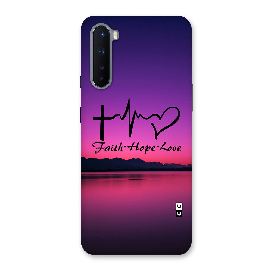 Faith Hope Love Evening Sky Back Case for OnePlus Nord