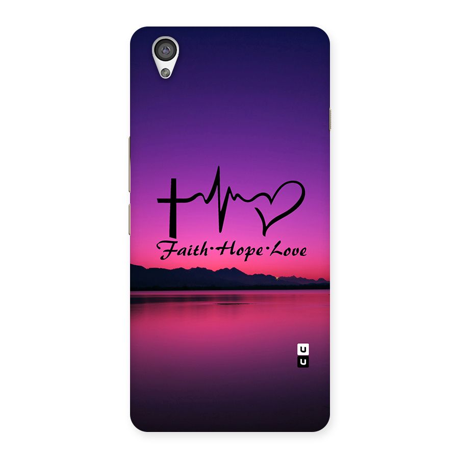 Faith Hope Love Evening Sky Back Case for OnePlus X
